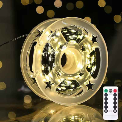 Usb 30M 300Led Warm White Led Copper Wire Fairy String Lights from B&Q