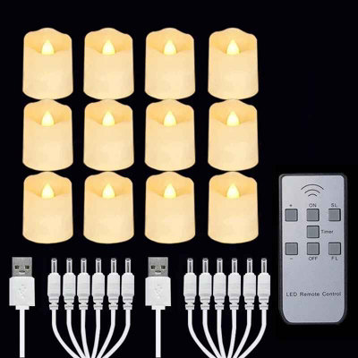 6Pcs Rechargeable Led Flameless Candles With Timer And Remote from B&Q