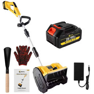 B&Q 12 Inch Cordless Electric Snow Shovel 21V With Battery