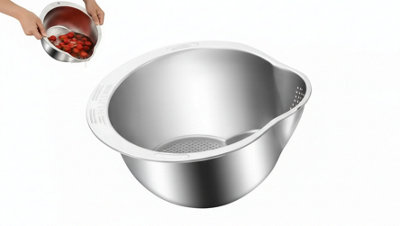Stainless Steel Rice Washer Bowl Multi Purpose from B&Q