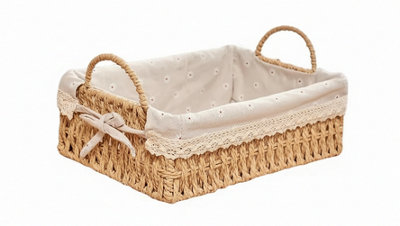 Woven Storage Basket With Handles from B&Q