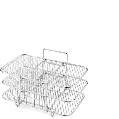 Air Fryer Rack And Grill Stick Stainless Steel Double Basket Accessory For Ninja from B&Q