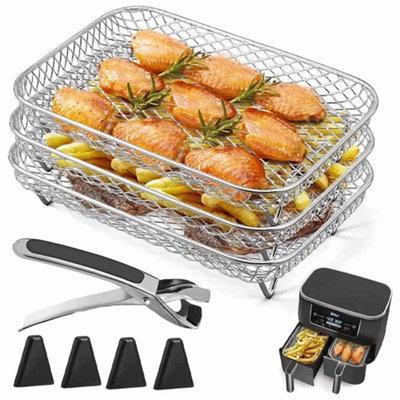 Rectangle Air Fryer Rack Accessory For Ninja Dual Air Fryer Af300Uk Af400Uk from B&Q