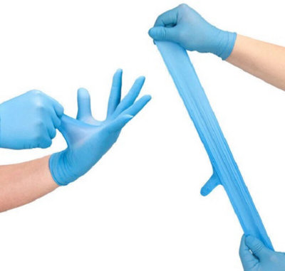 Box Of 100 Nitrile Disposable Gloves Powder And Latex Free Multi Purpose from B&Q