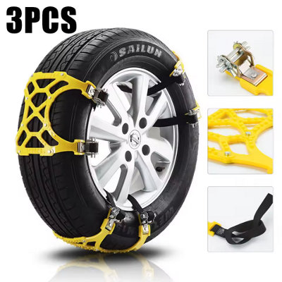 3Pcs Snow Tire Chains Mud Anti Skid from B&Q