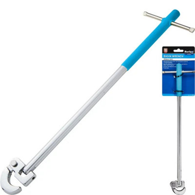 Bluespot Adjustable Basin Wrench Tap Spanner Plumbing Tool from B&Q