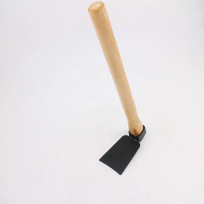  - 36Cm Heavy Duty Garden Hoe With Steel Head And Wooden Handle