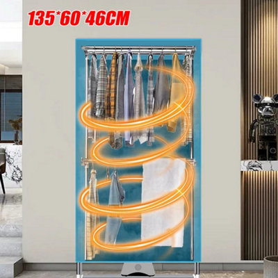 1000W Electric Clothes Dryer 15Kg Indoor Hot Air 2-Tier Wardrobe from B&Q