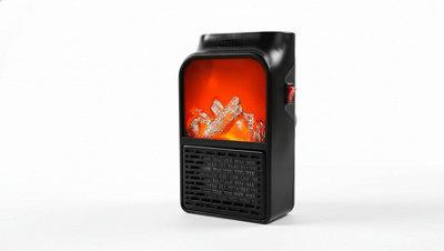 500W Electric Wall Heater Uk Plug Remote Control Ceramic Fan from B&Q