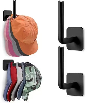  - 2Pcs Strong Adhesive Hooks For Shelf And Hat Rack