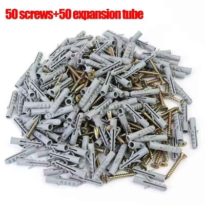 100Pcs Heavy Duty Steel Wall Anchors Kit With Screws Metal Expansion Plugs For Drywall from B&Q