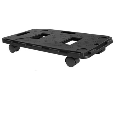  - 100Kg Heavy Duty Interlocking Plastic Dolly Trolley With Swivel Wheels