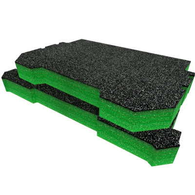Shadow Foam Ryobi Link Trolly Suitcase Foam Inserts Easy To Clean (Green 50mm) from B&Q