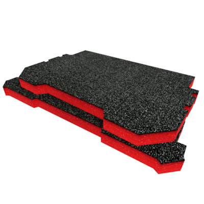 Shadow Foam Ryobi Link Trolly Suitcase Foam Inserts Easy To Clean (Red 30mm) from B&Q