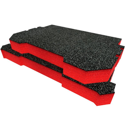 Shadow Foam Ryobi Link Trolly Suitcase Foam Inserts Easy To Clean (Red 50mm) from B&Q