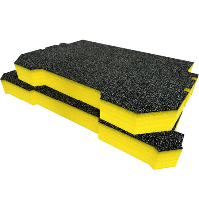 Shadow Foam Ryobi Link Trolly Suitcase Foam Inserts Easy To Clean (Yellow 50mm) from B&Q