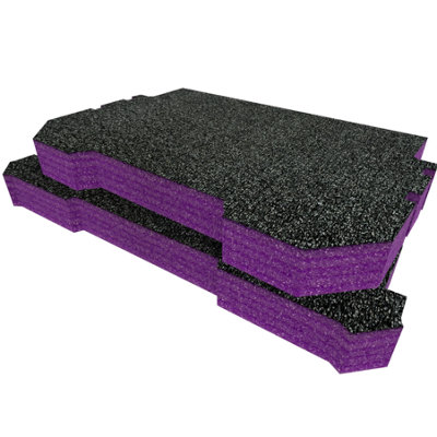 Shadow Foam Ryobi Link Trolly Suitcase Foam Inserts Easy To Clean (Purple 50mm) from B&Q
