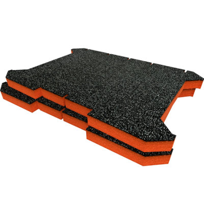 Shadow Foam Ryobi Link Tool Crate Foam Inserts Easy To Clean (Orange 30mm) from B&Q