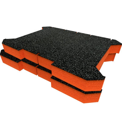 Shadow Foam Ryobi Link Tool Crate Foam Inserts Easy To Clean (Orange 50mm) from B&Q