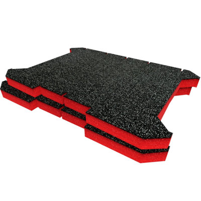 Shadow Foam Ryobi Link Tool Crate Foam Inserts Easy To Clean (Red 30mm) from B&Q