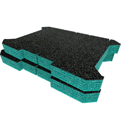Shadow Foam Ryobi Link Tool Crate Foam Inserts Easy To Clean (Teal 50mm) from B&Q