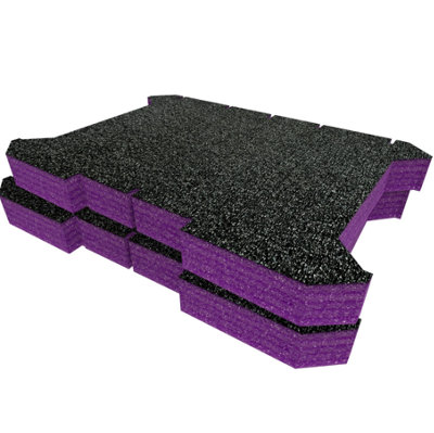 Shadow Foam Ryobi Link Tool Crate Foam Inserts Easy To Clean (Purple 50mm) from B&Q