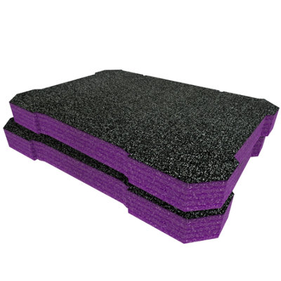 Shadow Foam Ryobi Link Small Toolbox Foam Inserts Easy To Clean (Purple 50mm) from B&Q