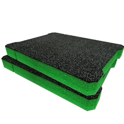 Shadow Foam Ryobi Link Small Parts Organiser Foam Inserts (Green 50mm) from B&Q