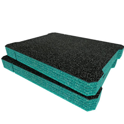 Shadow Foam Ryobi Link Small Parts Organiser Foam Inserts (Teal 50mm) from B&Q