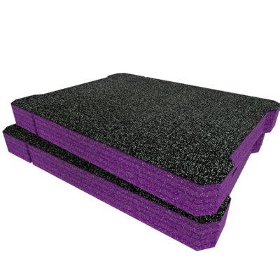 Shadow Foam Ryobi Link Small Parts Organiser Foam Inserts (Purple 50mm) from B&Q