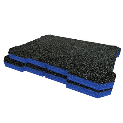 Shadow Foam Ryobi Link Medium Toolbox Foam Inserts Easy To Clean (Blue 30mm) from B&Q
