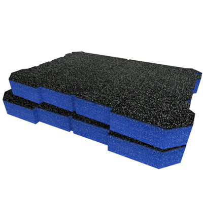 Shadow Foam Ryobi Link Medium Toolbox Foam Inserts Easy To Clean (Blue 50mm) from B&Q