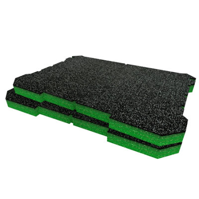 Shadow Foam Ryobi Link Medium Toolbox Foam Inserts Easy To Clean (Green 30mm) from B&Q