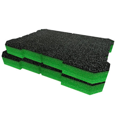 Shadow Foam Ryobi Link Medium Toolbox Foam Inserts Easy To Clean (Green 50mm) from B&Q