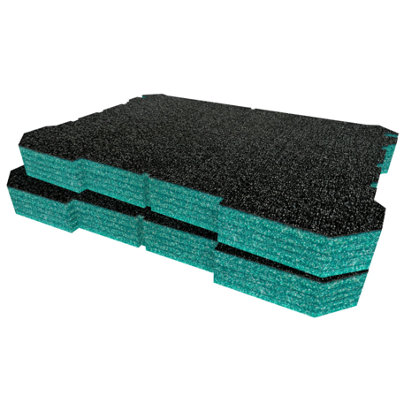 Shadow Foam Ryobi Link Medium Toolbox Foam Inserts Easy To Clean (Teal 50mm) from B&Q