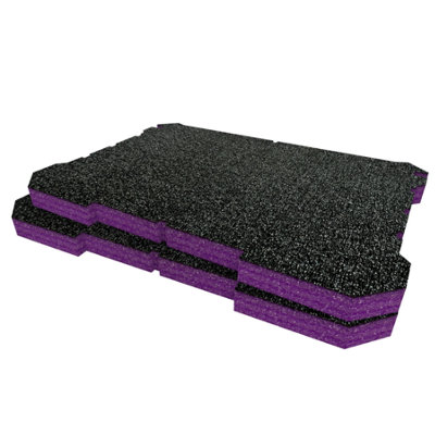Shadow Foam Ryobi Link Medium Toolbox Foam Inserts Easy To Clean (Purple 30mm) from B&Q