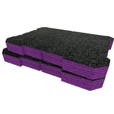 Shadow Foam Ryobi Link Medium Toolbox Foam Inserts Easy To Clean (Purple 50mm) from B&Q