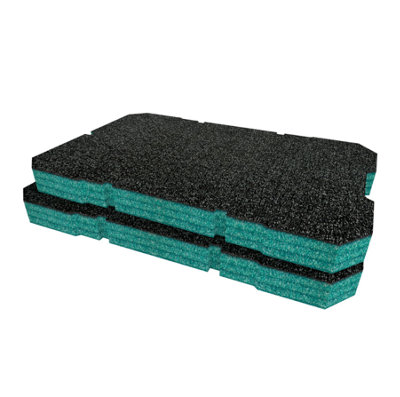 Shadow Foam Ryobi Link Compact Small Parts Organiser Foam Inserts (Teal 30mm) from B&Q