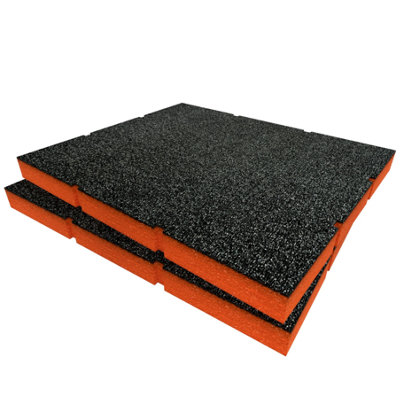 Shadow Foam Ryobi Link Drawer Foam Inserts Cut And Peel Foam (Orange 30mm) from B&Q