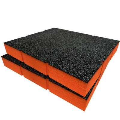 Shadow Foam Ryobi Link Drawer Foam Inserts Cut And Peel Foam (Orange 50mm) from B&Q