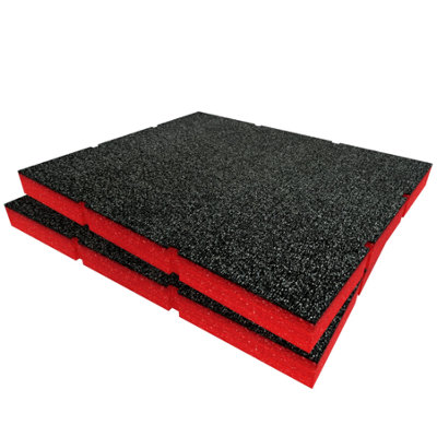 Shadow Foam Ryobi Link Drawer Foam Inserts Cut And Peel Foam (Red 30mm) from B&Q