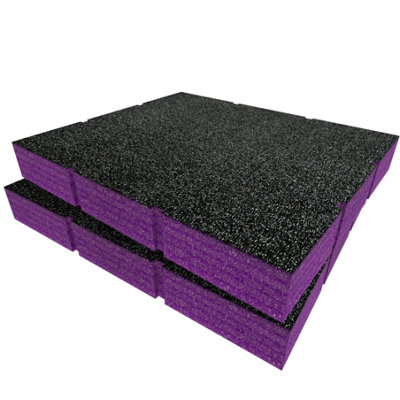 Shadow Foam Ryobi Link Drawer Foam Inserts Cut And Peel Foam (Purple 50mm) from B&Q
