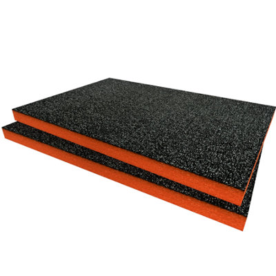 Shadow Foam Halfords Advanced Modular Tray Storage Case Foam Inserts (Orange 30mm) from B&Q