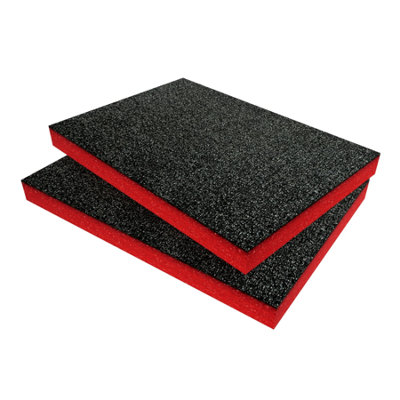 Shadow Foam Makita Makpac Clear Lid Organiser Case Foam Inserts (Red 30mm) from B&Q
