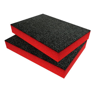 Shadow Foam Makita Makpac Clear Lid Organiser Case Foam Inserts (Red 50mm) from B&Q