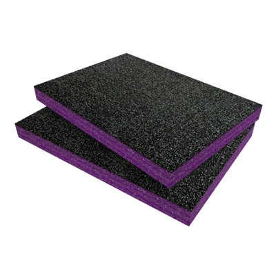 Shadow Foam Makita Makpac Clear Lid Organiser Case Foam Inserts (Purple 30mm) from B&Q