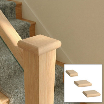 Solid Hemlock Flat Cap Pack Suits 90mm Newel Post (L)115mm (W)115mm Uk Manufactured Traditional Products Ltd from B&Q