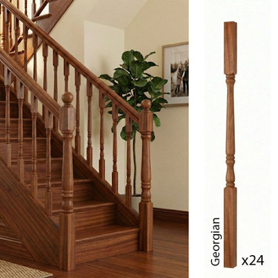 Sapele Spindle Georgian 35mm X 35mm X 900mm24 Pack Uk Manufactured Traditional Products Ltd from B&Q