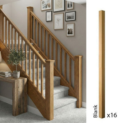 Oak Spindle Blank 35mm X 35mm X 900mm16 Pack Uk Manufactured Traditional Products Ltd from B&Q