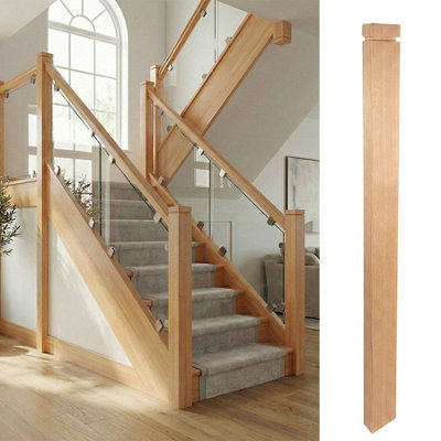Solid Hemlock Half Chelsea Square Newel Post 90mm X 44mm X 1500mm Uk Manufactured Traditional Products Ltd from B&Q